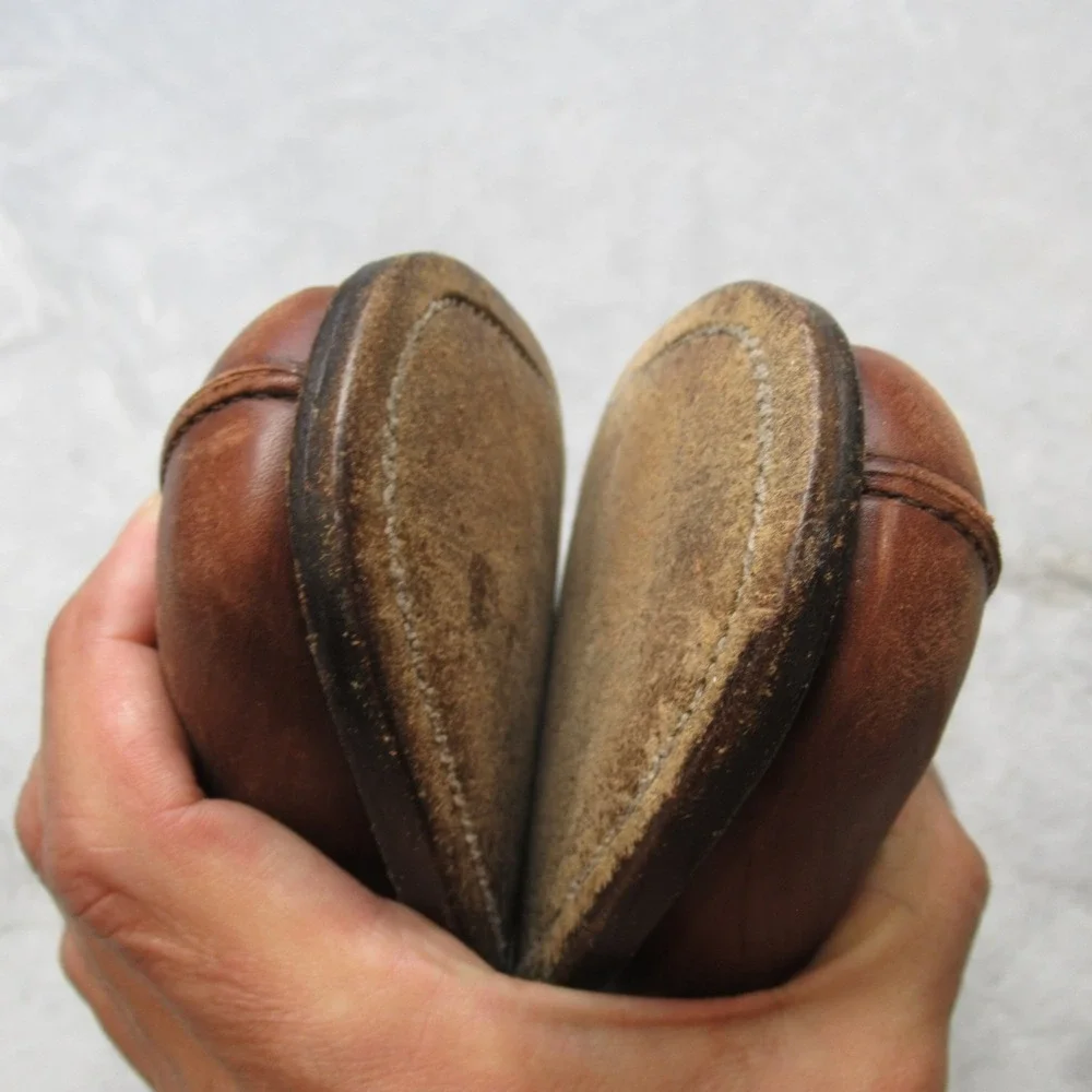 Allen Edmonds Randolph‎ Dress Shoes Mens 10 Brown Leather Penny Loafers USA Made